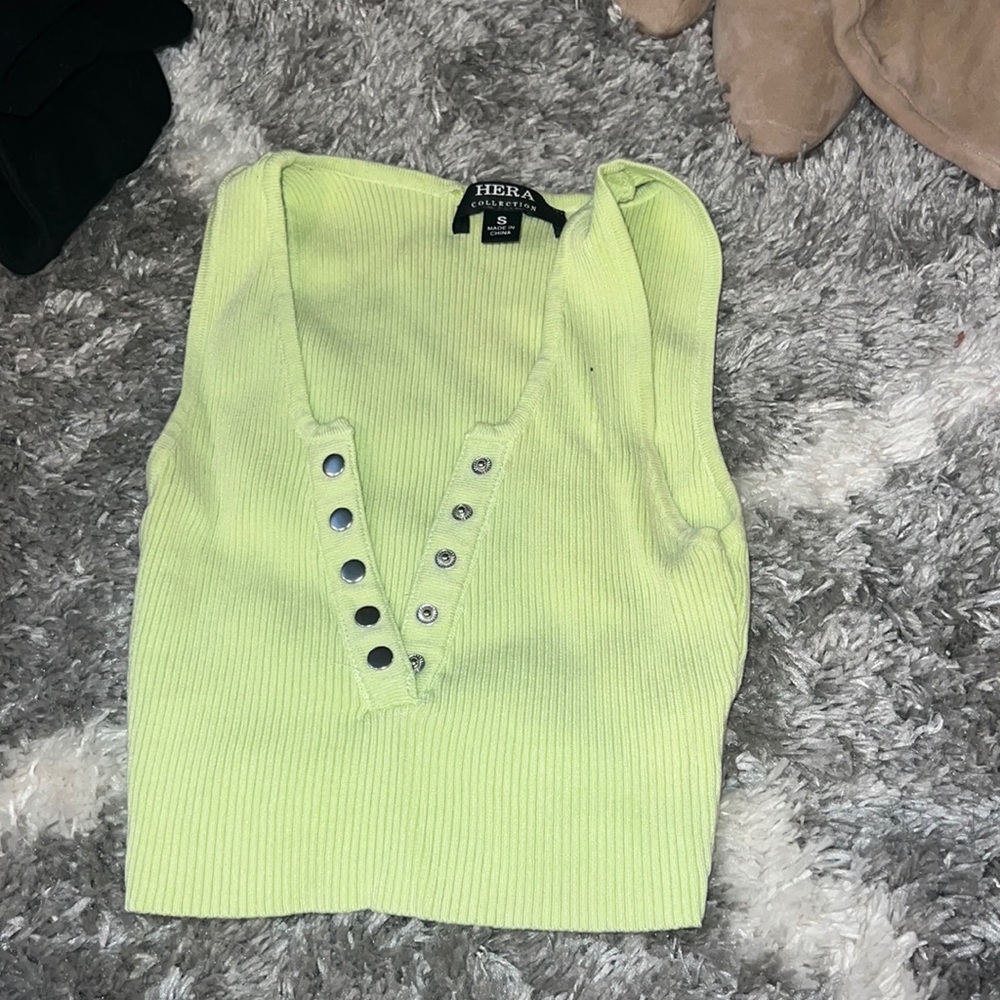 Green Crop top- S. From Local Bouquet in Long Branch NJ (molly & zoey)